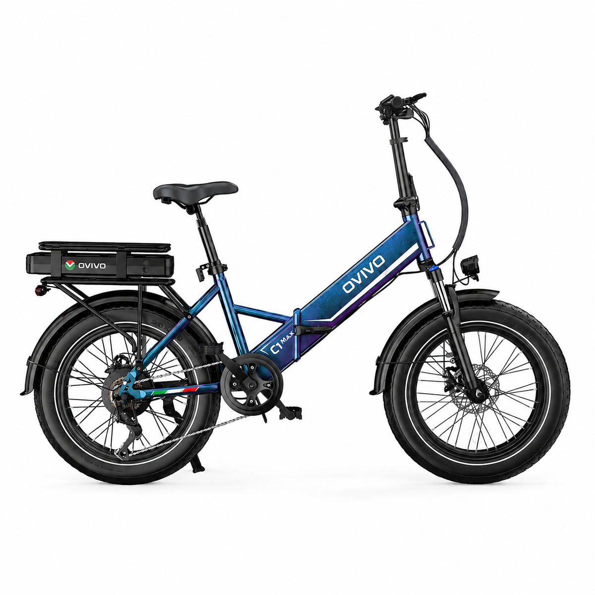 OVIVO C1 MAX Bici Elettrica Doppia Batteria 48V 23.4Ah 140 km